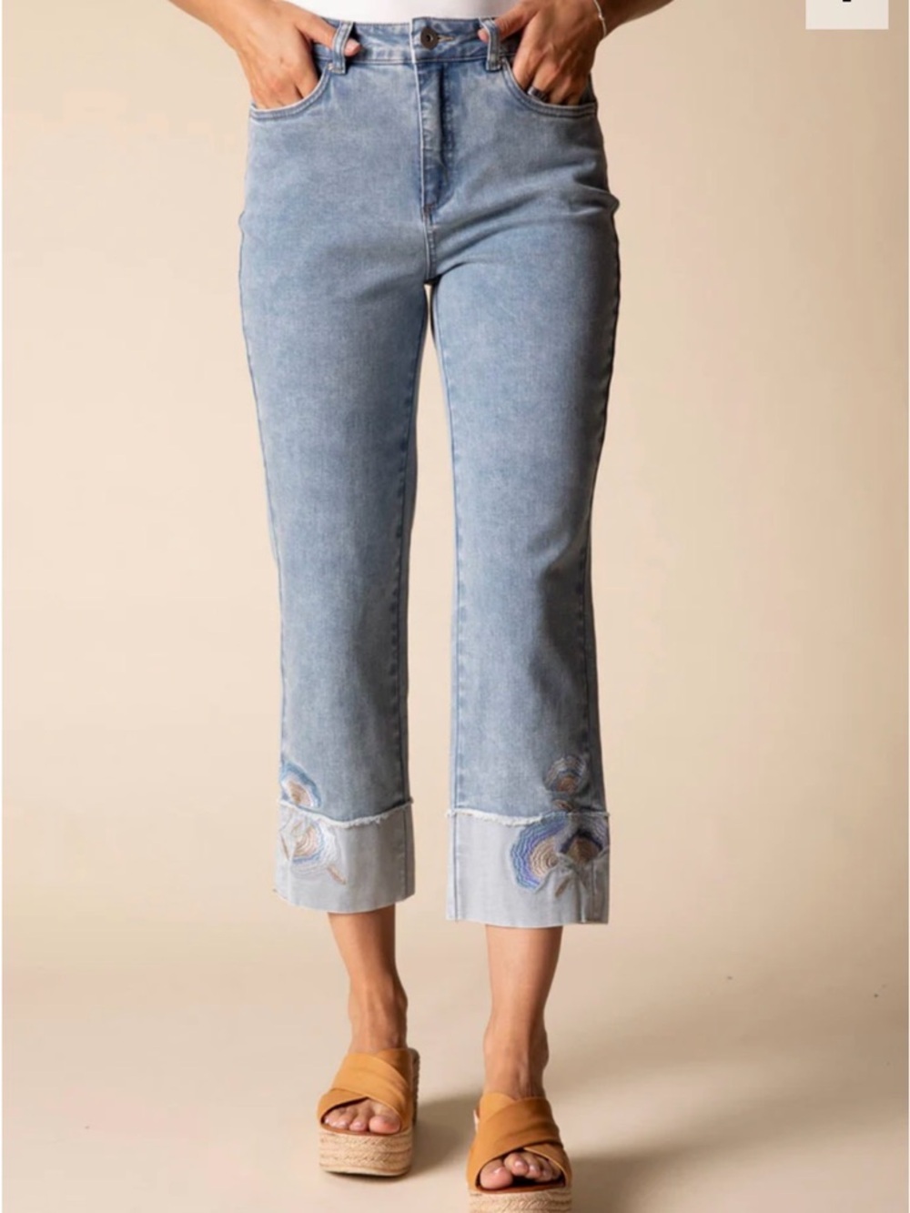 Habitat Embroidered Cuff Easy Jeans